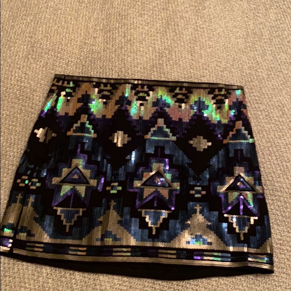 Express Sequin Multi-Color Skirt